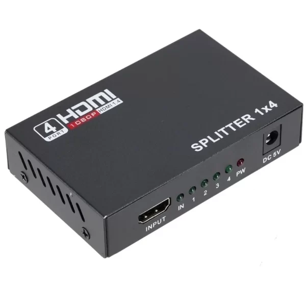 Splitter Distribuidor HDMI 1x4 Divisor Full HD 1080p Versão 1.4 3D Alta Definição Compatível com TV Monitor Projetor Console - Imagem 5