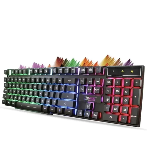 Kit Teclado Mouse Gamer LED USB Membrana Iluminado Ergonômico ABNT2 Confortável Precisão Jogos PC Notebook Desktop Computador - Imagem 2