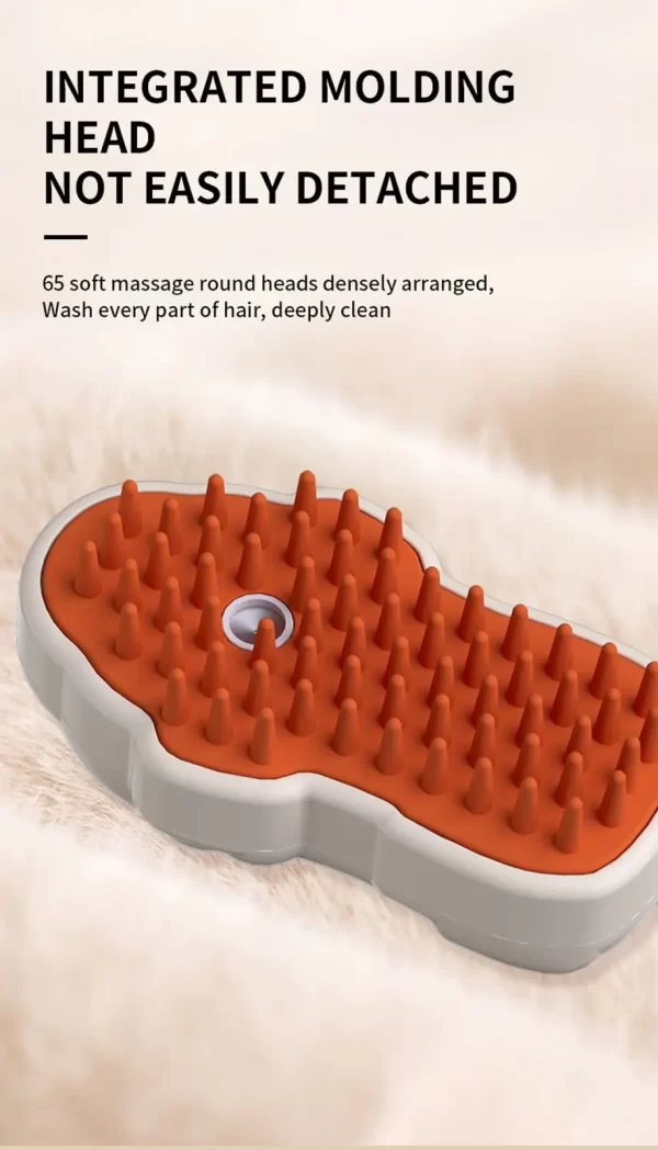 Escova De Limpeza Recarregável 3 em 1 Gatos Spray Integrado Ideal Banho Higiene Design Ergonômico Eficiente Mantém Pet Limpo - Imagem 2