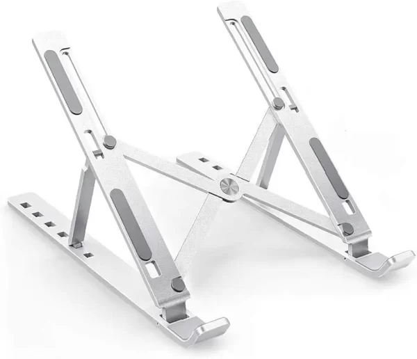 Suporte para Notebook Ajustável Mesa a Tablet Aluminio Metal Dobrável Laptop até 17 Polegadas Resistente - Imagem 2