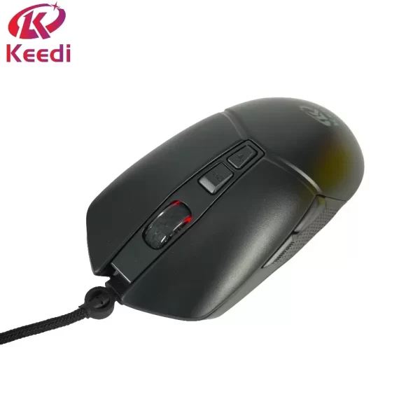 Mouse Gamer Rgb Keedi Mou906 Usb Com Fio 7 Botoes Precisao Alta 3200 Dpi Iluminacao Colorida Ergonômico Leve Barato Pc Notebook - Imagem 2