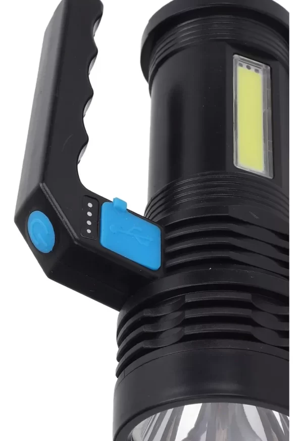Lanterna Led Recarregável 1850mah Alta Potência 10W Luz Forte Lateral Portátil Uso Camping Emergência Tática Iluminação Noturna - Imagem 3