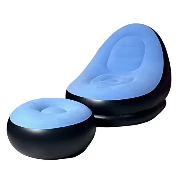 Sofá Poltrona Inflável Impermeavel, Puff Para Descanso Com Almofada de Pé Confortavel e Bomba de Ar Inclusa Ultra Lounge - Imagem 5
