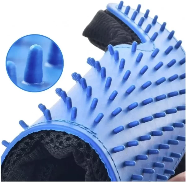 Luva Para Animais De Estimação Gato Cão Escova Removedor Cabelo Solto Deshedding Pente Banho Limpeza Massagem Pet Grooming - Imagem 3