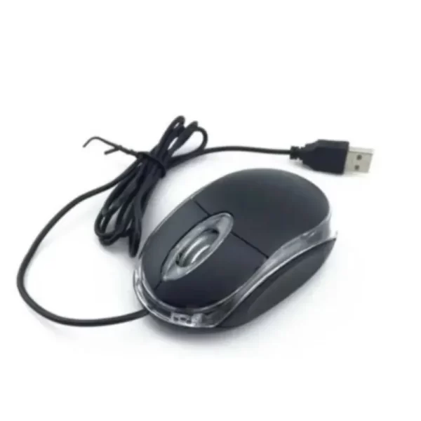 Mouse USB ótico com led mini Preto com Fio - Imagem 4