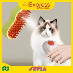 Escova Recarregável 3 em 1 para Gatos
