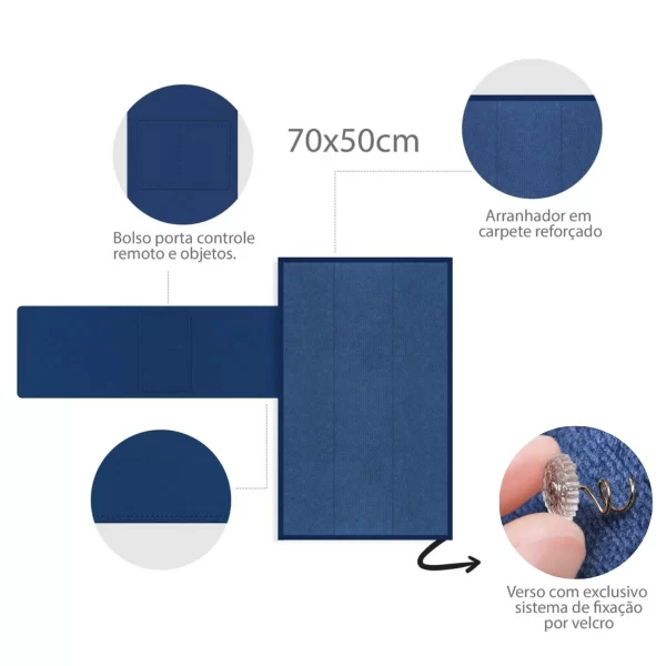Arranhador de Gatos para Sofá Multifuncional Apoio Controle Remoto 70cmx50cm Premium MeetPet - Imagem 6