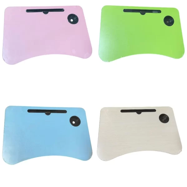 Mesa Dobrável De Madeira Portátil Para Cama Estudo Notebook Lanches Multifunções - Imagem 3