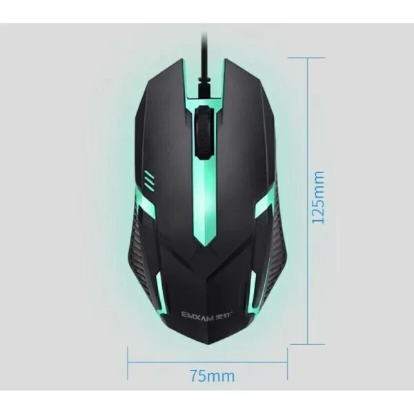 Kit Teclado Mouse Gamer LED USB Membrana Iluminado Ergonômico ABNT2 Confortável Precisão Jogos PC Notebook Desktop Computador - Imagem 5