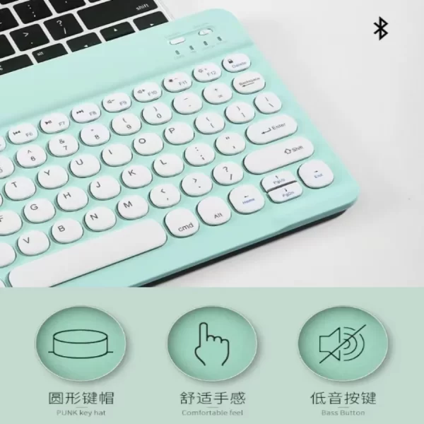Kit Teclado E Mouse Bluetooth 5.2 Compatível Pc iPhone Android - Imagem 4