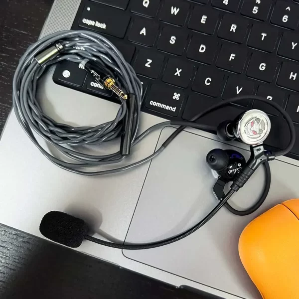 Kinera Celest Ruyi Cabo de fone de ouvido intra-auricular com microfone de lança removível Fones de ouvido com fio para chamadas de jogos IEMs de transmissão ao vivo - Imagem 5