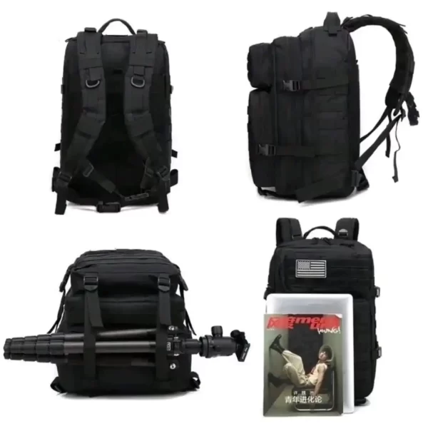 Mochila tática 50L + patch Reforçado impermeável grande espaçoso - Imagem 3