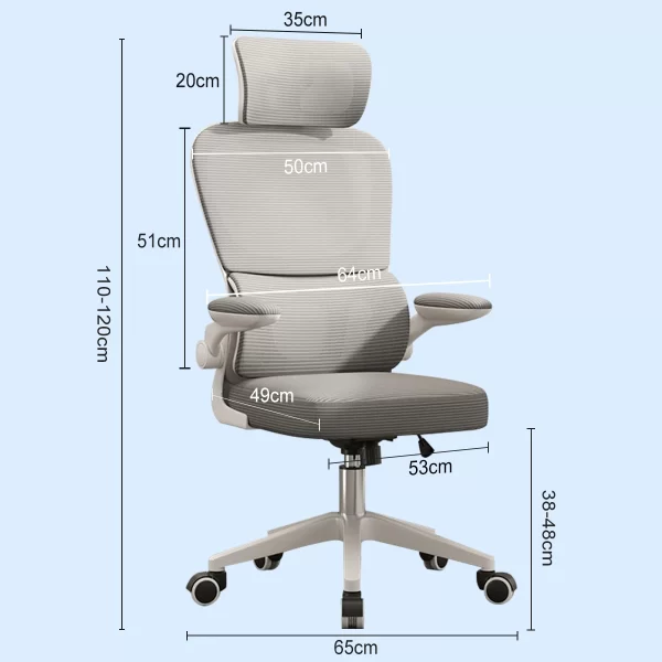 Cadeira para jogos ou escritório com almofada lombar e cervical, ergonômica, ajustável em altura e reclinável,Envio do Brasil - Imagem 6