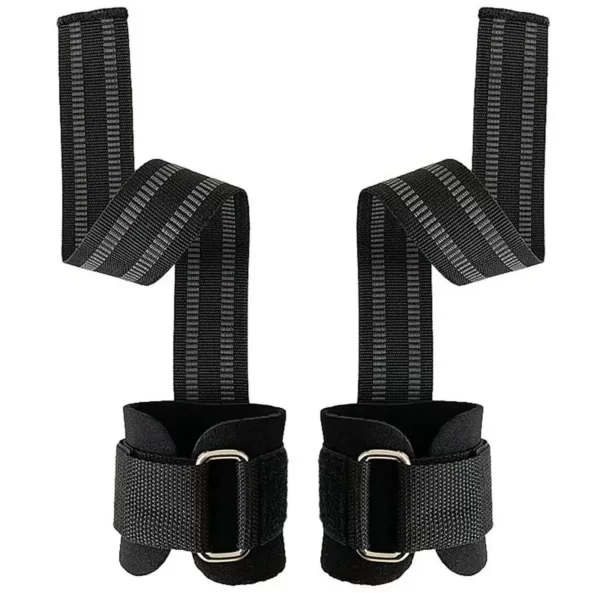 Par de Tala Straps com Munhequeira em Algodão para Musculação e Treino Funcional