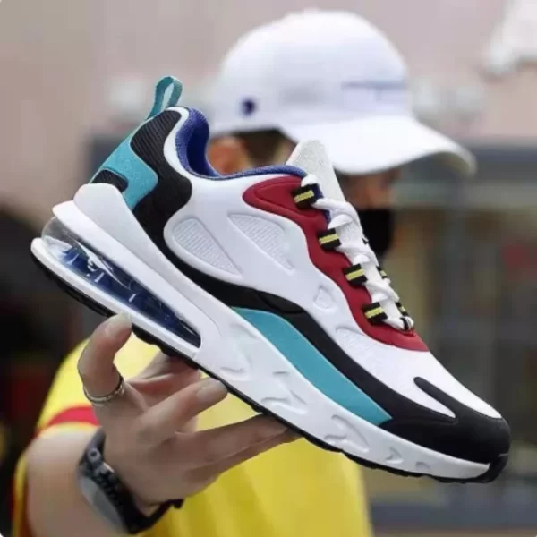Tênis de corrida respiráveis para homens, tênis elásticos altos, absorção de choque, quatro estações, nova moda