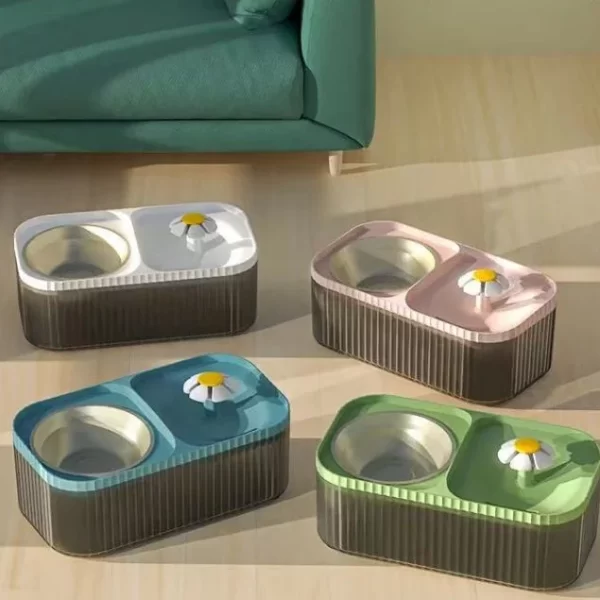 Ultra-Quiet Automatic Cat Water Dispenser, 2 em 1, alimentador de fonte para Pet, cão alimentação tigela, recircular beber, filt - Imagem 2