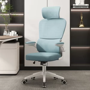 Cadeira de Escritório Ergonômica Verde com Suporte Lombar