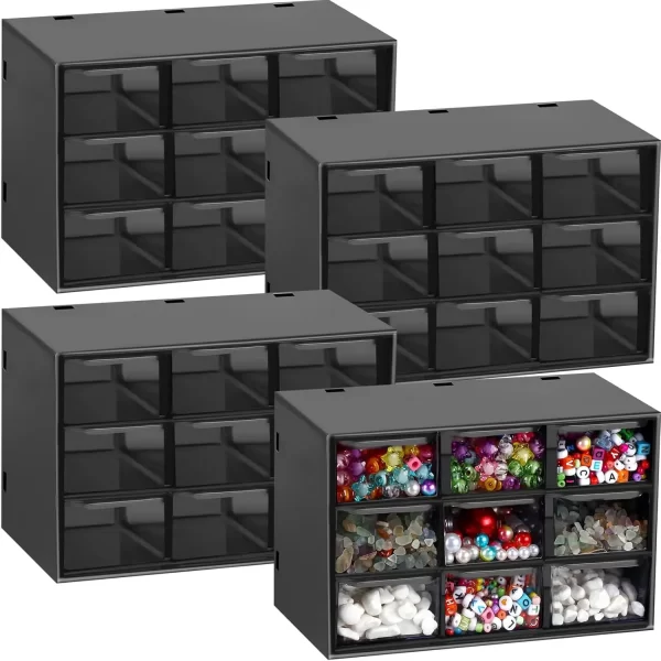 Gaveteiro Organizador Multiuso 9 Gavetas – Plástico Resistente, Escritório, Maquiagem, Ferramentas, Cozinha, Porta Joias - Imagem 3