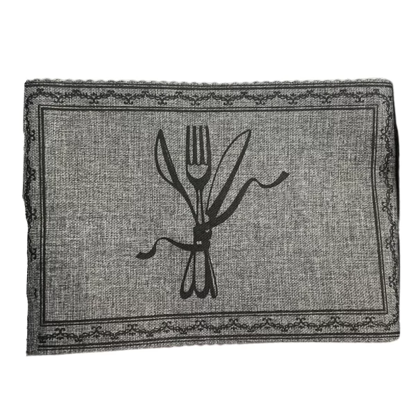 Conjunto 4 Jogos Americanos Rustico Mesa de Jantar e Porta Talhares Toalha Prato - Imagem 6