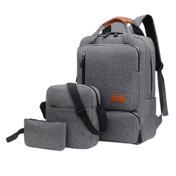 Kit 3 Itens Mochila Bolsa Versátil Notebook ou Escritório