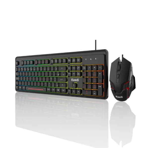 Kit Teclado Mouse Gamer KEEDI-TEC813 Membrana LED USB - Imagem 4