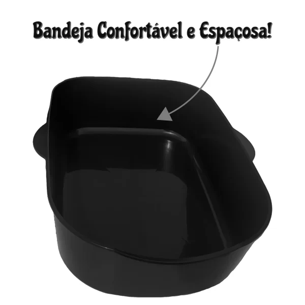Caixa de Areia para Gatos Grandes Desmontável + Pá Higiênica + Potes de Ração - Imagem 5