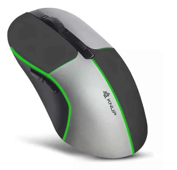 Mouse Gamer Sem Fio Knup KP-MU018 Bluetooth Wireless 2.4G 1600DPI Recarregável Iluminação LED e 6 Botões Computador Notebook - Imagem 3