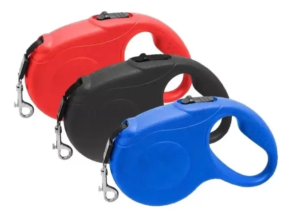 Coleira Guia Retrátil para Cachorros Pet com 5 Metros de Comprimento Ideal para Passeios Confortáveis e Seguros com Seu Amigo - Imagem 3