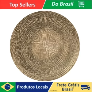 Conjunto 4 Peças Jogo Americano Redondo em Tecido Impermeável