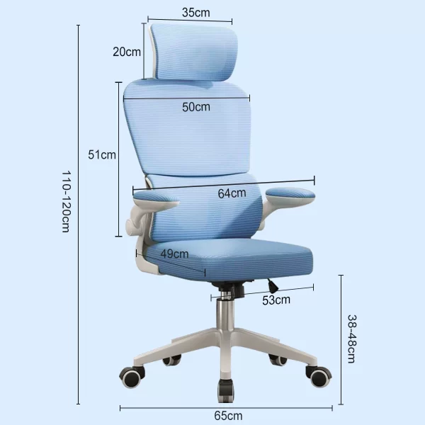 Cadeira ergonômica Python Fly, cadeira com apoio para a lombar, móvel para uso doméstico, tecido de malha, envio do Brasil - Imagem 4