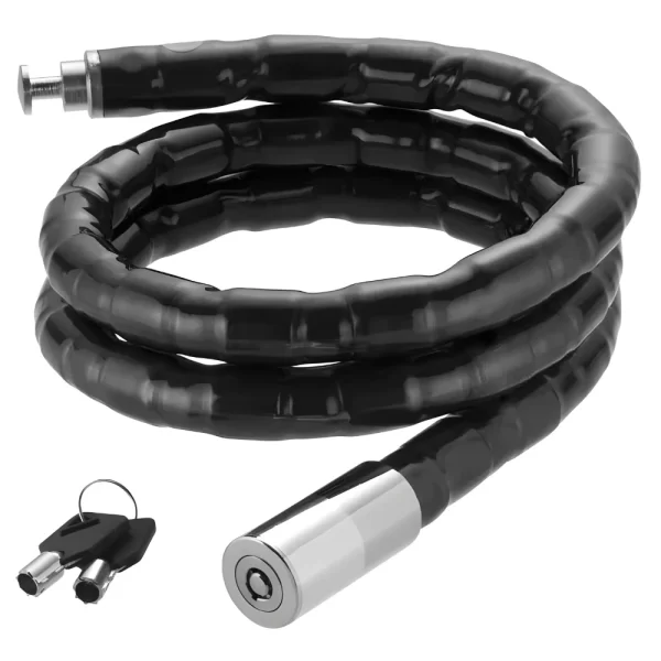 Cadeado Para Moto Bicicleta Bike Corrente Segurança Antifurto Trava Grossa - Imagem 2