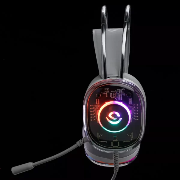 Fone Headset Gamer RGB Onistek FN639 USB P2 Drivers 50mm Com Microfone Confortável para Jogos PC Notebook Desktop Setup - Imagem 5