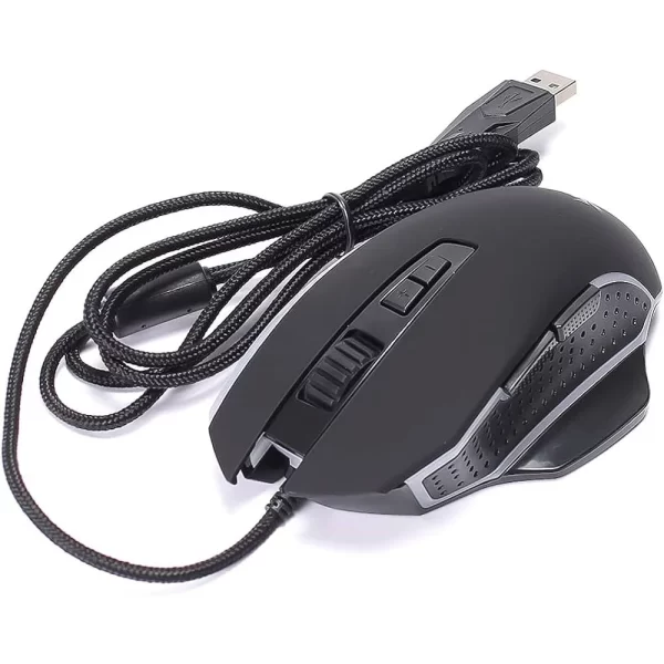 Mouse Gamer Óptico RGB 4800 DPI USB 7 Botões Knup MU006 Ergonômico Para Jogos PC Notebook Alta Precisão Desempenho Pro Ease - Imagem 2