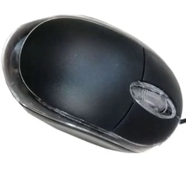 Mouse USB ótico com led mini Preto com Fio - Imagem 2