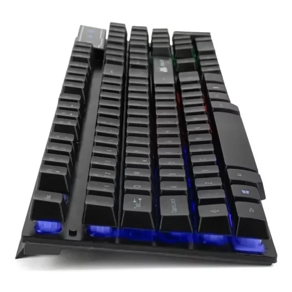 Teclado Gamer Semi Mecânico LED Colorido Iluminado Profissional ABNT2 USB Ergonomico PC Notebook Jogo Computador Desktop - Imagem 3