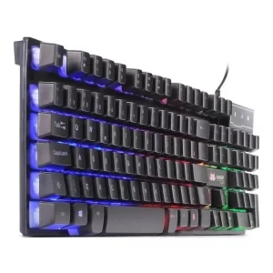 Teclado Gamer Semi Mecânico Iluminado LED RGB USB