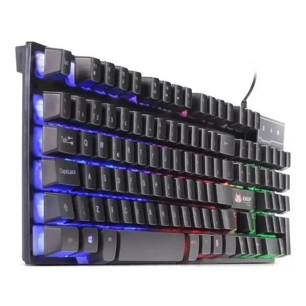 Teclado Gamer Semi Mecânico LED Colorido Iluminado Profissional ABNT2 USB Ergonomico PC Notebook Jogo Computador Desktop