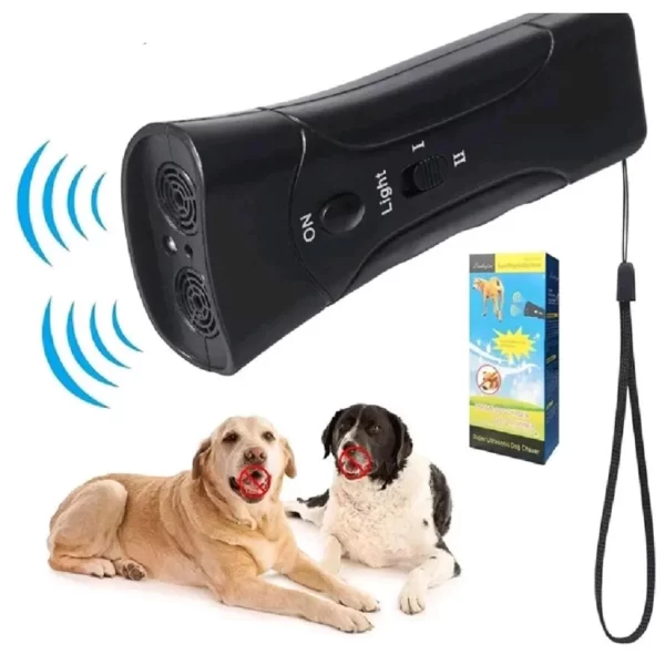Ultrasonic Pet Dog Repeller Anti Barking Stop Bark Training Device Dog Training Repelentes Portátil Remoto De Bateria Treinado - Imagem 4