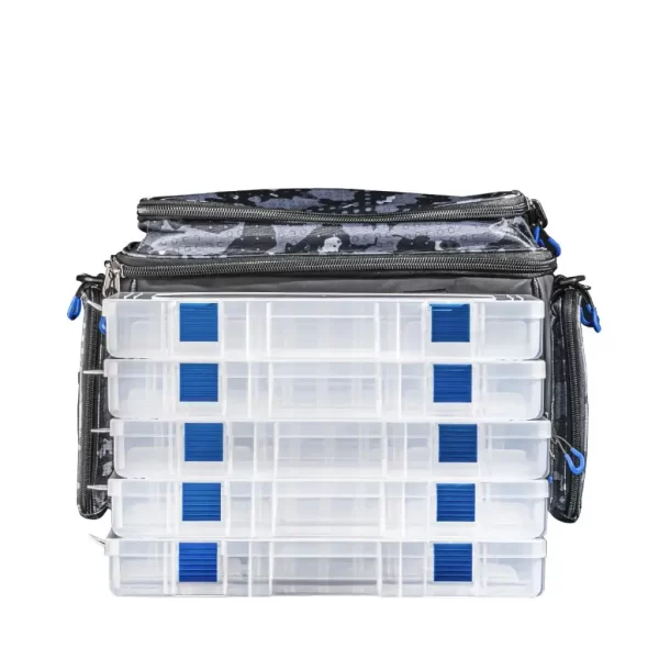 Bolsa/Calxa de Pesca Marine M-BP25C com 5 Estojos Inclusos 30cm x 50cm x 30cm