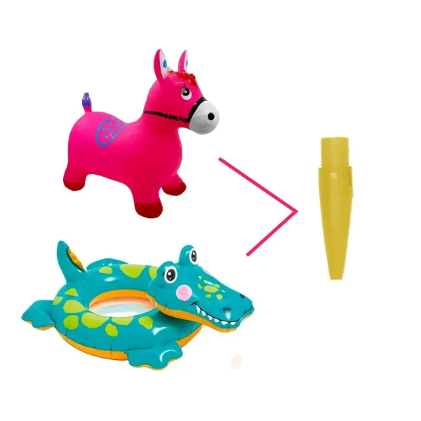 KIT BICOS PARA INFLAR ENCHER BOLAS PISCINAS E INFLAVEIS - 5 PEÇAS - Imagem 5