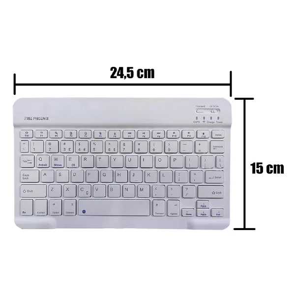 Kit Teclado E Mouse Bluetooth Sem Fio Recarregável Tablet Notebook Bk-8088 - Imagem 6
