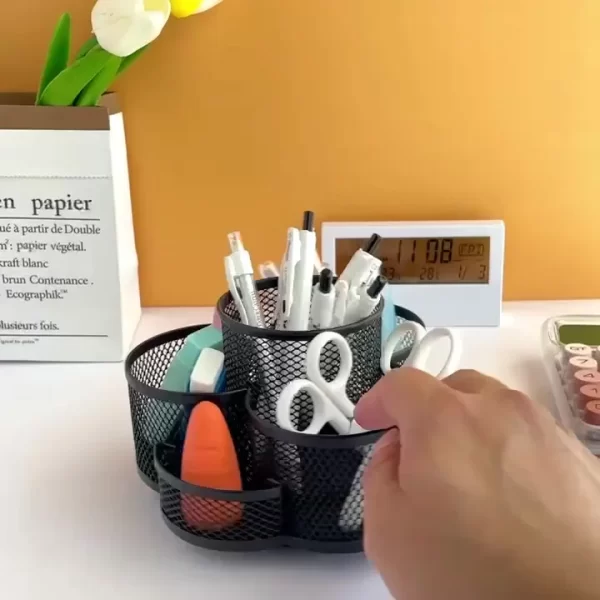 Estojo de lápis rotativo para Office Home School e alunos, organize sua mesa, estojo perfeito, 360° Grande Capacidade Pen Bag - Imagem 6