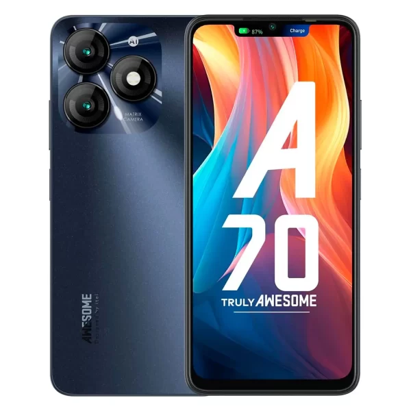 Smartphone Itel A70 A665L 256GB 4GB RAM Dual SIM Tela 6.6" - Preto (LTE BR)