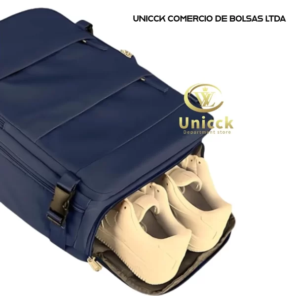 Mochila viral laptop de viagem escolar a prova d agua executiva notebook impermeável guarda tênis - Imagem 5