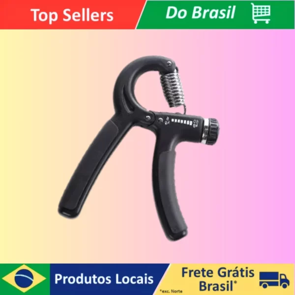 Exercitador Musculação HandGrip Mao e Flexor De Punho Com Mola Ajustável Antebraço Mãos