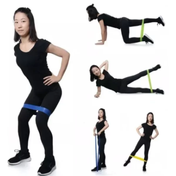 Kit 5 Faixas elásticas Thera Mini Band Fisioterapia Multifuncional Crossfit - Imagem 3