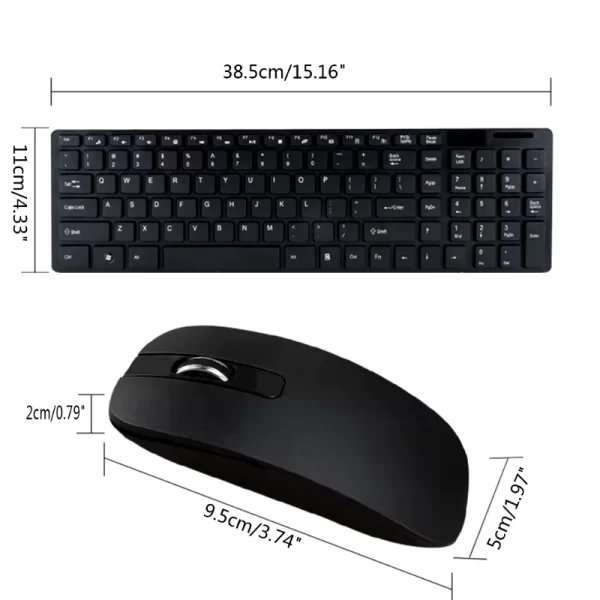 Kit Teclado e Mouse Wireless Sem Fio Alta Performance Conforto e Praticidade para Trabalho e Entretenimento Conexão Rápida - Imagem 2