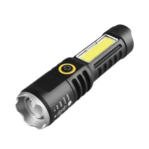 Lanterna Tática Mini LED Cree Recarregável USB