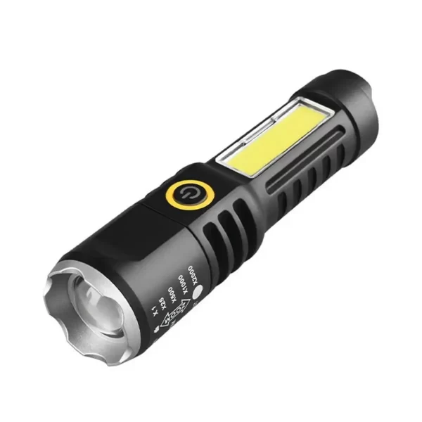 Lanterna Mini Led Cree Police Tática Recarregável Zoom Forte Lampião Usb Recarregável