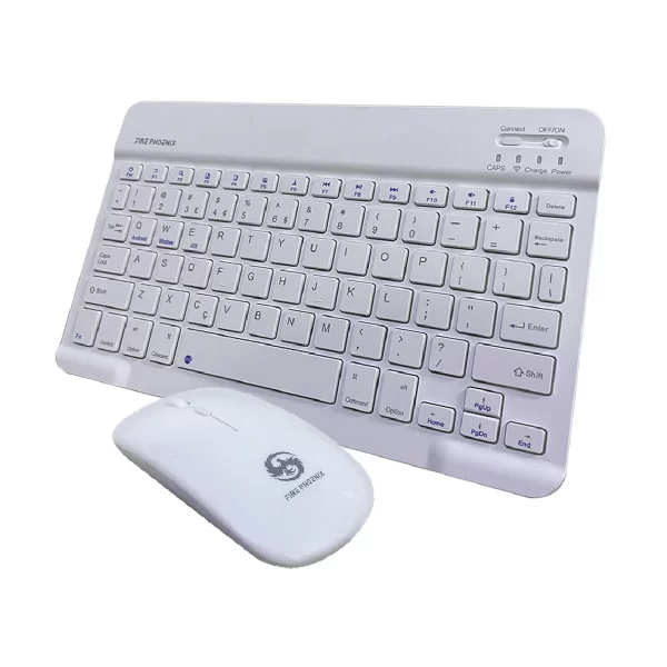 Kit Teclado E Mouse Bluetooth Sem Fio Recarregável Tablet Notebook Bk-8088